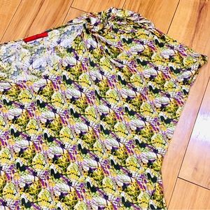 Carolina Herrera wide long blouse shirt top r soft viscose cottage garden medium